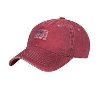 Oudrspo Just A Regular Dad Tryingto Raise Liberals Hat Adjustable Men Women Unisex Baseball Cap Washed Cotton Denim Red