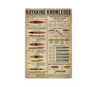 Oudrspo Kayaking Knowledge Kayaking Knowledge Metal Tin Signs Vintage Yoga Knowledge Posters Living Room Bedroom Home Wall Art Decor 8x12 inchs