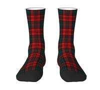 Oudrspo Kerr Clan Tartan Men & Women Crew Socks,Tartan Plaid Novelty Fashion Casual Crew Tube Sock Athletic Sports Dress Socks