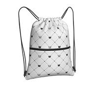 Oudrspo Kings Crown Classic Empire Drawstring Backpack Bag Drawstring Zipper Backpack Sport Gym Travel Yoga Sackpack For Men Women