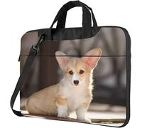Oudrspo Laptop Shoulder Bag Cute Corgi Puppy Dog Waterproof Laptop Carrying Bag Case Sleeve
