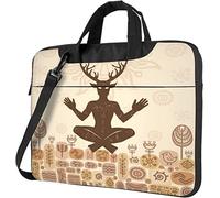 Oudrspo Laptop Shoulder Bag Horned God Cernunnos Male Deer Spirit Soft Laptop Carrying Bag Case Sleeve