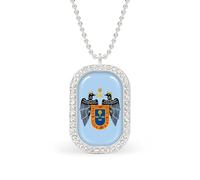Oudrspo Lima Coat of Arms Custom Necklace for Women Rectangle Pendant Necklaces Fashion Jewelry Gifts Gold Silver