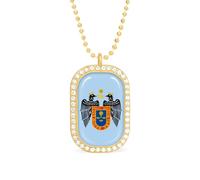 Oudrspo Lima Coat of Arms Custom Necklace for Women Rectangle Pendant Necklaces Fashion Jewelry Gifts Gold Silver