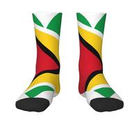 Oudrspo Love Guyana Flag Funny Socks For Men Funky Crazy Cool Colorful Patterned