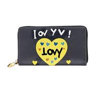 Oudrspo Love You with All My Heart Women's Long Zipper Wallet, 7.48x4.13 Inches, Comes with Credit Card Slots Inside, Lightweight and Durable.