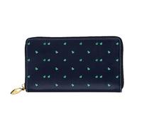 Oudrspo Lovely Blue Background Women's Long Zipper Wallet, 7.48x4.13 Inches, Comes with Credit Card Slots Inside, Lightweight and Durable.