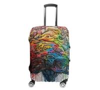 Oudrspo Luggage Cover Elastic Suitcase Cover Protector Washable Travel Baggage Covers Geometry Brain Image Luggage Covers Carry On Luggage Protector Anti-Scratch 19-32 Inch M