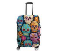 Oudrspo Luggage Cover Elastic Suitcase Cover Protector Washable Travel Baggage Covers Sugar Skulls Luggage Covers Carry On Luggage Protector Anti-Scratch 19-32 Inch XL