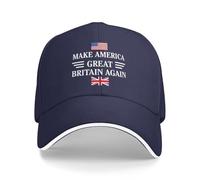 Oudrspo Make America Great Britain Again Hat Casual Trucker Hats Baseball Cap Navy Blue