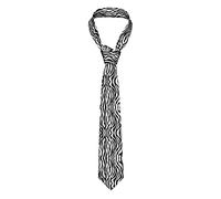 Oudrspo Men'S Black And White Zebra Print Skinny Tie Fashion Novelty Necktie Wedding Business Party Gifts