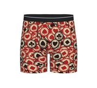 Oudrspo Mens Boxer Briefs Soft Underwear Long Leg Underpants, (Casino Poker Chips Red)