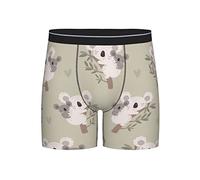 Oudrspo Men'S Breathable Underwear Cute Cartoon Koala Underpants Boxer Briefs S-Xxl