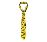 Oudrspo Men'S Caution Tape Ties Print Ties Slim Skinny Necktie For Costume Accessories