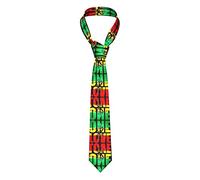 Oudrspo Men'S Jamaica One Love Skinny Tie Floral Print Novelty Necktie