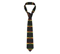 Oudrspo Men'S Jamaican Reggae Ties Print Ties Slim Skinny Necktie For Costume Accessories