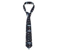 Oudrspo Men's Necktie - Premium Polyester Fiber Tie for Business, Daily Life, and Special Occasions The Solar Family Printing