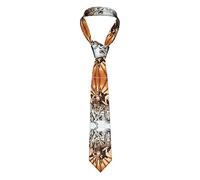 Oudrspo Men'S Odin King Of Gods Norse Mythology And His War Dog Skinny Tie Fashion Novelty Necktie Wedding Business Party Gifts