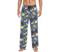 Oudrspo Men's Pajama Pants-Cute Guinea Pigs Print, Loose Lightweight PJs Lounge Sleep Bottoms with Pockets Drawstring