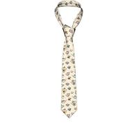 Oudrspo Mens Ties Hand Drawn Vintage Tea Pots Men'S Neckties Novelty Skinny Tie For Business Party Wedding Suit