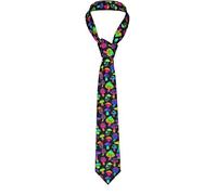 Oudrspo Mens Ties Psychedelic Mushrooms Men'S Neckties Novelty Skinny Tie For Business Party Wedding Suit