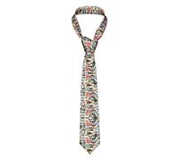 Oudrspo Men'S Vintage Camera Photography Film Skinny Tie Floral Print Novelty Necktie