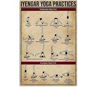 Oudrspo Metal Tin Signs Swimmers Knowledge Retro Posters Yoga Poses For Swimmers Vintage Aluminum Sign For Home Coffee Office Cave Club Bar Wall Decor 12x16 Inches