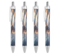 Oudrspo Military Jet Airplane Ballpoint Retractable Pen 0.5mm Smooth Writing Black Ink Ball Point Note Taking Accessories For Office 4 PCS