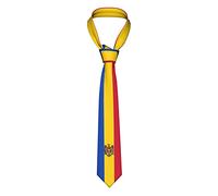 Oudrspo Moldova Flag Moldavian Cool Men'S Neck Tie Traditional Tie Casual Formal Tie Soft Holiday Tie For Work Uniform Wedding