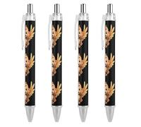 Oudrspo Monkey with Wings Flying Retractable Ballpoint Pens Black Gel Ink Pen Smooth Writing for Office Home Work