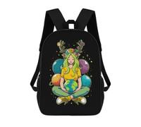 Oudrspo Mother Earth Goddess Classic 17 Inch Backpack Daypack | Travel Daypacks Casual Shoulder Bag with Adjustable Strap for Men Women