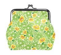 Oudrspo Multi-10 Small Yellow Flowers Fashion Women's Cute Classic Exquisite Pockets Coin Purse, 4.3x4.7 in/11x12 cm