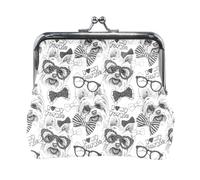 Oudrspo Multi 2 Women Leather Coin Purse, Hasp Card Key Change Wallet Kiss LockClutch Pouch Pocket Ladies Small Buckle Handbag Case Print Fire Phoenix Bird Stars