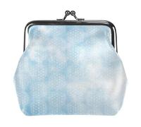 Oudrspo Multi-3 Blue Flower of Life Wallet for Women, Small Ladies Purse,with Kiss Lock Closure Coin Pocket and ID Card Holder, 4.3x4.7 in/11x12 cm