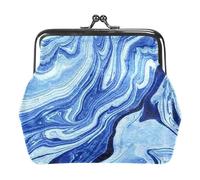 Oudrspo Multi-4 Blue Watercolor Cloud Womens Kiss Lock Purses and Handbags Crossbody Bag Buckle Purse, 4.3x4.7 in/11x12 cm