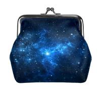 Oudrspo Multi-4 Nightsky Navy Blue Womens Buckle Coin Purses Pouch Kiss-Lock Change Purse Wallets, 4.3x4.7 in/11x12 cm