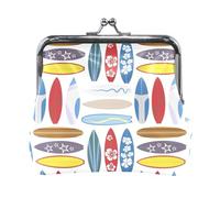 Oudrspo Multi 6 Women Leather Coin Purse, Hasp Card Key Change Wallet Kiss LockClutch Pouch Pocket Ladies Small Buckle Handbag Case Print Peacock with Beautiful Feathers Green Blue Pattern