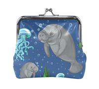 Oudrspo Multi 8 Women Leather Coin Purse, Hasp Card Key Change Wallet Kiss LockClutch Pouch Pocket Ladies Small Buckle Handbag Case Print Fire Phoenix Bird Stars