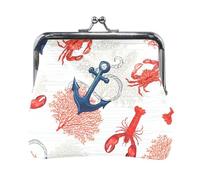 Oudrspo Multi 8 Women Leather Coin Purse, Hasp Card Key Change Wallet Kiss LockClutch Pouch Pocket Ladies Small Buckle Handbag Case Print Cat Taking a Bath in Bathtub Behind Shower Curtain