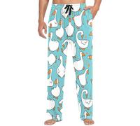 Oudrspo Multicolor Men's Pajama Bottoms Cartoon Funny Goose Mens Pajama Pants Cute Duck Cotton Pj Bottoms Sleepwear Lounge Pants S