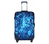 Oudrspo Musical Notes Luggage Cover Washable Elastic Travel Suitcase Protector with Zipper 18-32 Inches Small