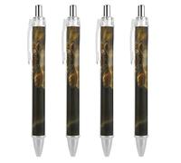 Oudrspo Nautical Tiger Ballpoint Pen Retractable Writing Smooth Black Ink Ball Point Pens Office Supplies 4 PCS