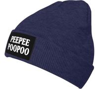 Oudrspo Navy Blue Make Pee Pee Poo Poo Again Winter Unisex Beanie Warm Thick Knitted Hat Soft Stretch Skull Hat