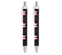 Oudrspo Ohio Flag Retractable Ballpoint Pens Black Gel Ink Pen Smooth Writing for Office Home Work