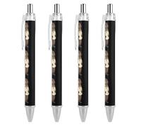 Oudrspo Otter Holding Toilet Paper Retractable Ballpoint Pens Black Gel Ink Pen Smooth Writing for Office Home Work
