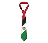 Oudrspo Palestine Flag Emblem Men'S Neck Tie Wedding Tie Casual Necktie Modern Costume Tie For School Uniform Celebration