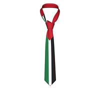 Oudrspo Palestine Flag Men'S Neck Tie Business Tie Soft Necktie Modern Wedding Tie For School Prom Work