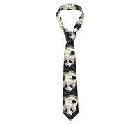 Oudrspo Panda Animal Picture Men's Necktie Silk Good vertical sense Suitable for daily business gatherings