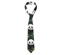 Oudrspo Panda pattern Pattern Men's Necktie Silk Good vertical sense Suitable for daily business gatherings