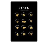 Oudrspo Pasta The Essential Guide The Pasta Guide Metal Tin Signs Pasta Lovers Retro Posters Home Kitchen Wall Decor Cooking Beginner Knowledge Plaque Art 12x16 inchses